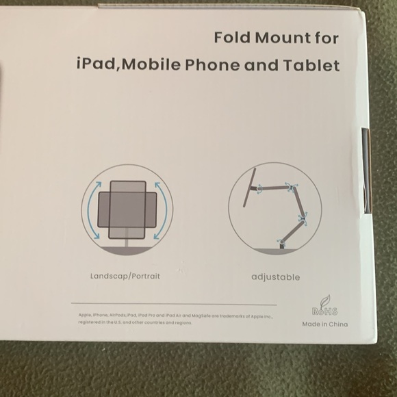 NIB RoHS fold mount for iPad, mobile phone and tablet. Gray - Picture 6 of 6